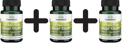 3 x Full Spectrum Guar Gum, 400mg - 60 caps