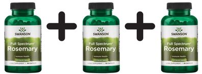 3 x Swanson Rosemary, 400mg - 90 caps