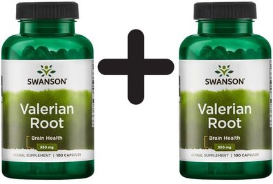 2 x Swanson Valerian Root, 475mg - 100 caps
