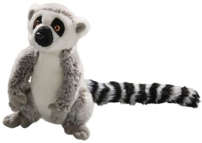 Carl Dick Katta, Lemur sitzend grau ca. 21cm, 33cm mit Schwanz 2673 Kuscheltier, Plüs