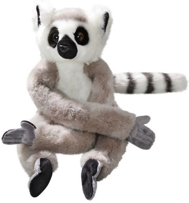 Katta, Lemur mit Klett mit Klett an Hand und Fuß ca. 22cm sitzend, ca. 53cm hängend v