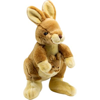 Carl Dick Känguru mit Baby ca. 38cm Plüschtier, Stofftier, Kuscheltier 3647