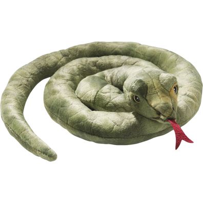 Carl Dick Schlange grün geringelt ca. 20cm geringelt, 90cm lang Plüschtier, Stofftier