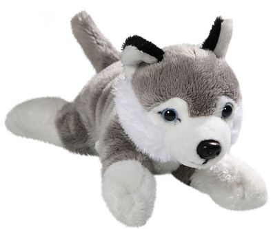 Carl Dick Husky liegend, Hund, ca. 22cm, nur Körperlänge ca. 17cm 3414002 Kuscheltier