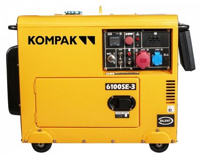 Kompak Stromaggregat Stromerzeuger Diesel 6.9 kVA DK6100SE-3 400V