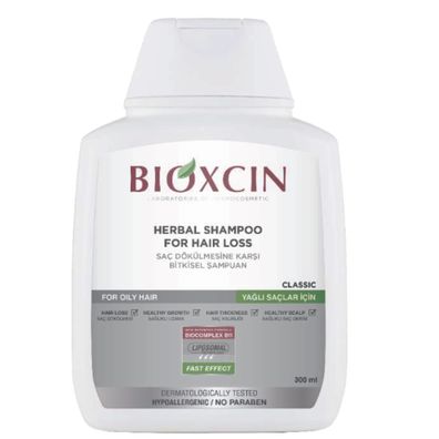 Bioxcin Pflanzliches Shampoo gegen Haarausfall für Fettiges Haar 300 ml