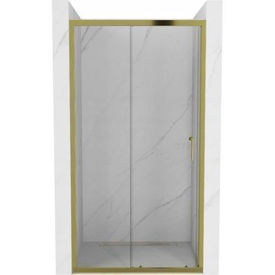 Mexen Apia ausziehbare Duschtür 115 cm, Transparent, Gold - 845-115-000-50-00