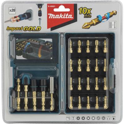 Makita Impact Gold - Schraubenziehersatz - torx, phillips, pozidriv, square - Inbus