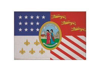 Aufnäher Detroit Flagge Patch 9 x 6 cm