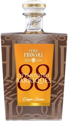 Luigi Francoli Grappa Riserva 88 Barriques 42,5%Pret-A-Port. NV 0.7 L Flasche