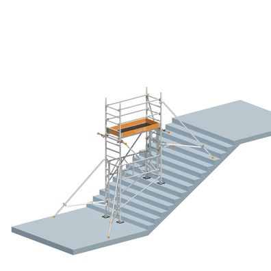 Layher Treppen-Kit fuer Fahrgeruest Uni Leicht mit 2 Durchgaengen 5,03m AH