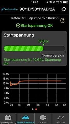 Bluetooth 12V Batterietester KFZ Batterie Wächter für PKW Motorrad Wohnmobil Bus