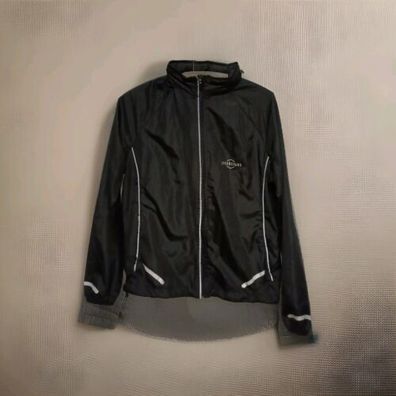 Regenjacke Windjacke Gr. M Damen schwarz atmungsaktiv Jacke Training Stop+go * A7