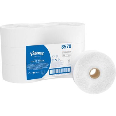 Kleenex Toilettenpapier Jumbo 8570 2-lagig ws 500Bl. 6 St./Pack