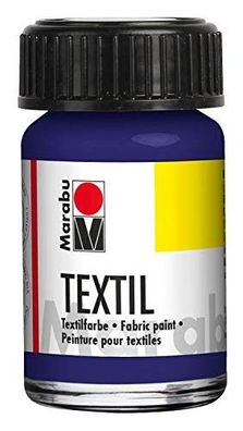 Marabu Textilmalfarbe Textil 15ml Textilfarbe T-Shirt Jeans 051 Violett dunkel