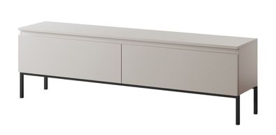 Selsey Bemmi - TV-Schrank Lowboard, Beige mit schwarzen Beinen, 150 cm