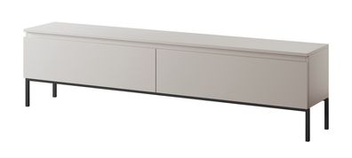 Selsey Bemmi - TV-Schrank Lowboard, Beige mit schwarzen Beinen, 175 cm