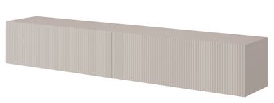 Selsey VELDIO - TV-Hängeboard, Beige mit Lamellenfronten, 175 cm