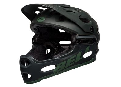 BELL Fullfacehelm SUPER 3R MIPS Fahrradhelm matte black / green