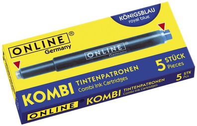 ONLINE® 17202 Tintenkombipatrone - 5 Stück, königsblau