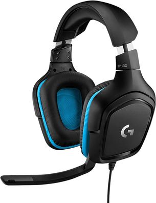 Logitech G432 Gaming-Kopfhörer Headset 7.1 Surround Sound X 2.0 DTS 50mm Treiber