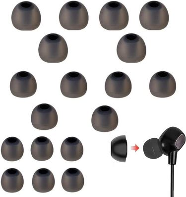 9 Paar Ersatz Silikon Ohrstöpsel Aufsatz In-Ear Gummi Silikon Ohrpolster