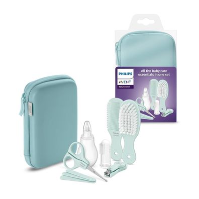 Philips Avent Babypflege-Set SCH401/00 Nagelknipser Nasensauger Kamm Bérste 9 tl