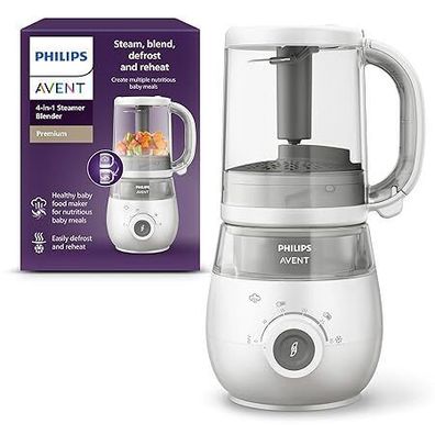 Philips Avent 4-in-1-Babynahrungszubereiter Dampfgaren Mixen All-In-One Lösung