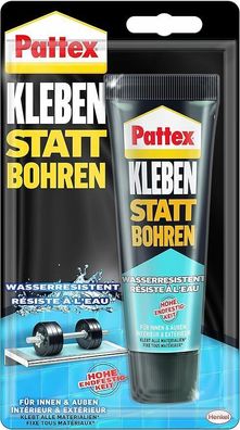 Pattex Montagekleber Kleben statt Bohren Wasserresistent Kraft-Kleber (1 x 142g)