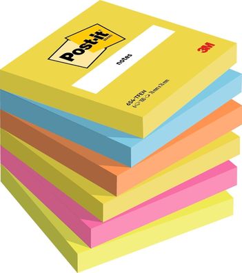 Post-it Notes Energetic Collection Packung 6 Blöcke 100 Blatt 76 mm Klebe Notiz