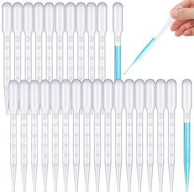 100 Stk Pipetten 3 Ml Einwegpipetten Pipetten Plastik Pipette Fér Labor Versuch