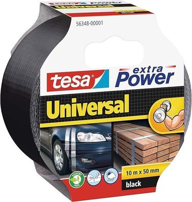 tesa Extra Power Universal Gewebeband Wetterfestes Reparaturband 10 m x 50 mm