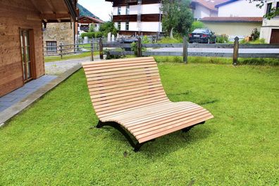 Himmelsliege Waldsofa Achensee Schwungliege schwarz pulverbeschichtet 95cm