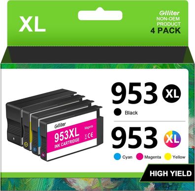 Glliter 953XL Multipack Druckerpatronen Kompatibel fér HP 953XL Patronen 953