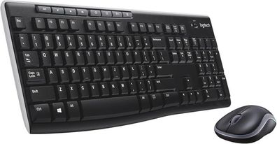 Logitech MK270 Combo Tastatur kabellose Maus Nano-Empfänger QWERTZ schwarz