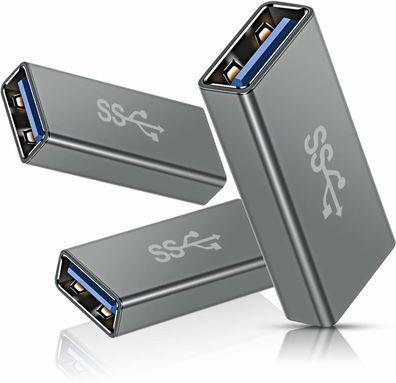 Basesailor USB Kupplung 3-Stéck USB A Buchse auf Buchse Adapter USB 3.0 Female