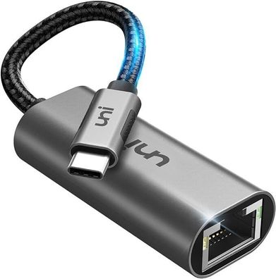 uni USB C auf Ethernet Adapter, USB C auf RJ45 Gigabit Ethernet Netzwerkadapter