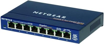 Netgear GS108GE LAN Switch 8 Port Netzwerk Switch Gigabit LAN Verteiler Splitter