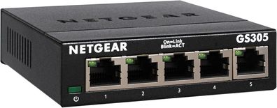 Netgear GS305 Switch 5 Port Gigabit Ethernet LAN Switch Netzwerk Metallgehäuse