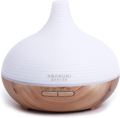 Asakuki 300ml Aroma Diffuser fér Duftöle, Premium Ultraschall Luftbefeuchter