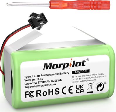 14.4V 2600mAh Ersatzakku fér RoboVac G10 G20 G30 G35 G40 Hybrid, Eufy RoboVac