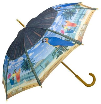 Stockschirm Schirm Esschert  Regenschirm transparent Vogelkäfig Kakadu TP321 