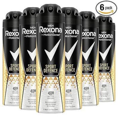 Rexona Men Deospray Sport Defence Anti-Transpirant Herren Männer 6 x 150 ml