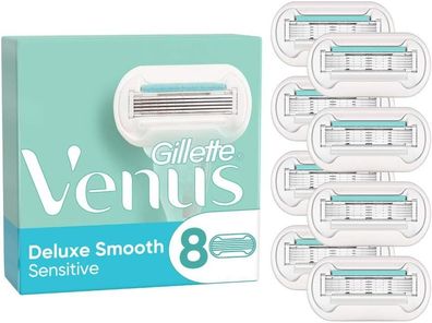 Gillette Venus Deluxe Smooth Sensitive Rasierklingen Damen 8 Ersatzklingen