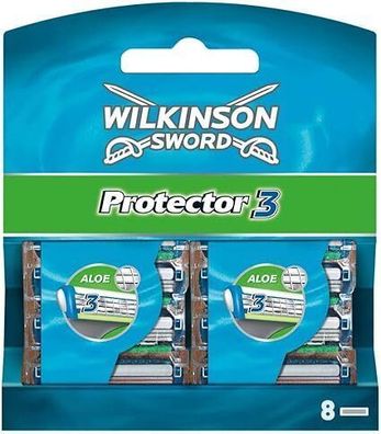 Wilkinson Sword Protector 3 Klingenpackung Aloe Vera-Gleitstreifen 8 Stéck