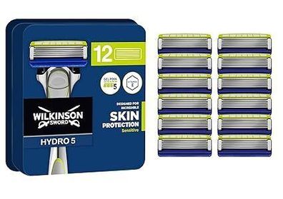 Wilkinson Sword Hydro 5 Skin Protection Sensitive 12 Ersatzrasierklingen Herren