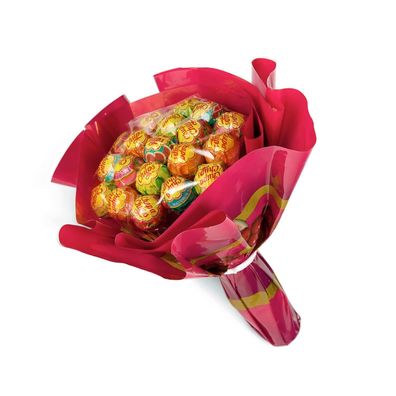 Chupa Chups Lutscher Blumenstrauss Geschenk Lolli 6 Sorten Fruchtig 228 g