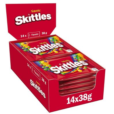 Skittles Kaubonbons Fruits Fruchtgeschmack 5 Geschmacksrichtungen 14 x 38g