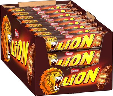 Nestl LION Schokoriegel Snack Schokolade Crisps Karamellféllung 24 x 42 g