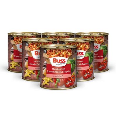 Buss Nudeltopf Ungarische Art Paprika Schweinefleisch Konserve 6er Pack 6 x 800g